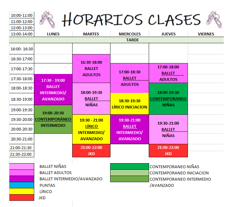 horario de clases 2025-2026